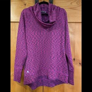 PINK Space dyed cowl neck sweatshirt from Athleta, sz XL